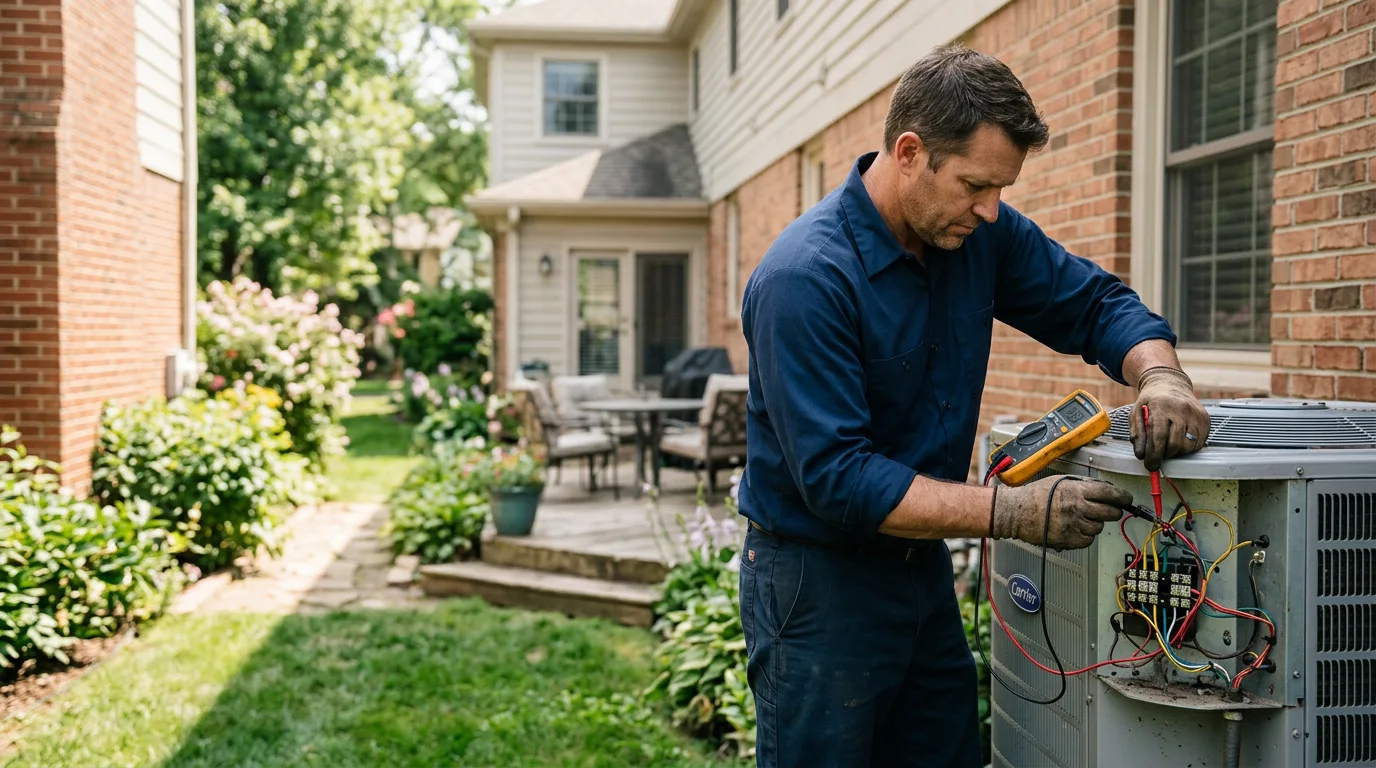 HVAC technician working near Forestville, WI
